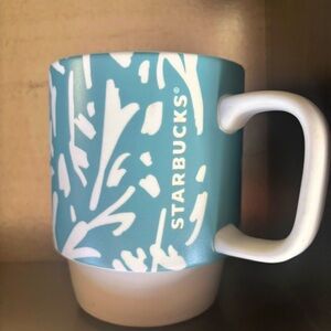 Starbucks Teal and White Mug